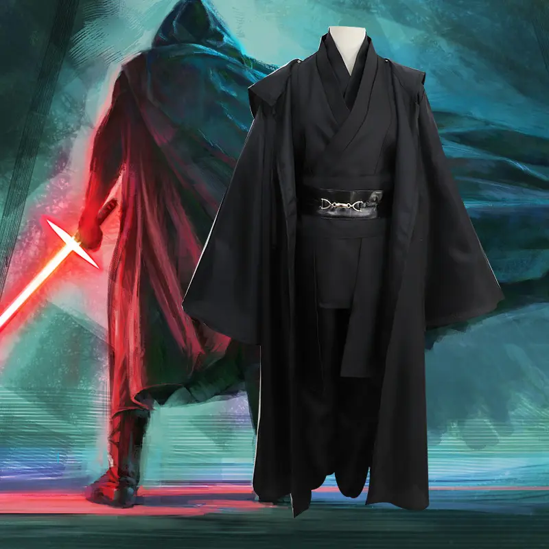 Baige Cosplay Kostuum Anakin Skywalker Jedi Robe Fantasia Mannelijke Halloween Cosplay Jedi Kostuum Voor Mannen Jassen Polyester Meisjes