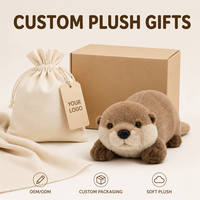 Peluche personnalisée réaliste en forme de loutre, jouet en peluche doux, poupée personnage, mascotte marine haut de gamme pour la décoration intérieure, faible MOQ, OEM, ODM