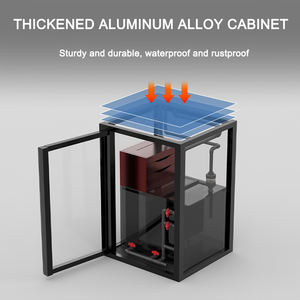 Pecera <span class=keywords><strong>de</strong></span> Acuicultura <span class=keywords><strong>de</strong></span> 90L (24 Galones), Mini Pecera Cuadrada Blanca <span class=keywords><strong>de</strong></span> Lujo para Agua Dulce con Accesorios para Decoración del Hogar - Product Image 3