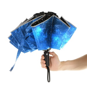 Compact Folding Travel <b>Umbrella</b> Personal Windproof Rain <b>Umbrella</b> with Manual Control Promotional Item - Product Image 1