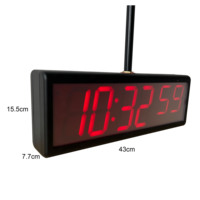 Relojes IP PoE de doble cara para Hospital, 4 "X 6 dígitos, reinicio automático de DST