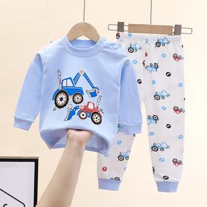 Ensembles de vêtements de nuit pour enfants d'automne personnalisables pyjamas et pantalons pour garçons pyjama pour bébé vêtements de maison pyjamas enfants coton vente en gros - Product Image 2