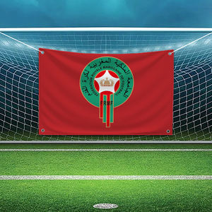 Drapeau personnalisé de l'équipe nationale de football du Maroc, bannières de décoration murale pour chambre à coucher, <span class=keywords><strong>tapisserie</strong></span> murale, décoration de chambre, drapeaux amusants pour l'extérieur, 3x5 pieds - Product Image 1