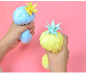 New Sell Pineapple Squishy Fidget Toy Slow Rising Simulation Fruit Stress Relief Soft <b>Squeeze</b> Toy <b>Ball</b> - Product Image 6