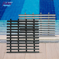 Grille de piscine PIKES à quatre sorties en ABS, accessoires de bordure, blanc, noir, gris, fournisseur professionnel en gros