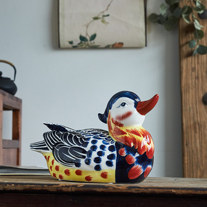 Céramique Couple Mandarin <span class=keywords><strong>Canard</strong></span> Ornements Décoration de La Maison Salon Chambre Artisanat Bénédiction Chinoise Cadeau De Mariage Sculpture Animale - Product Image 5