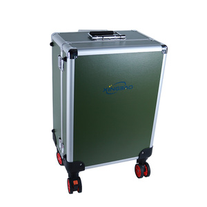 <span class=keywords><strong>Maleta</strong></span> personalizada, <span class=keywords><strong>maleta</strong></span> con <span class=keywords><strong>ruedas</strong></span>, de mano, hecha de metal de aluminio, espuma EVA, caja de <span class=keywords><strong>herramientas</strong></span> de aluminio profesional - Product Image 2
