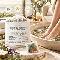 En gros, Capsules de bain de pieds effervescentes postbiotiques fermentées, assouplissantes pour les callosités, au sel d'Epsom, pour pédicure, à la lavande, nettoyantes
