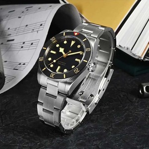Montre automatique de plongée vintage, saphir, luminescente, revêtement antireflet, lunette en céramique, étanche, montre-bracelet pour homme - Product Image 3