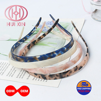 Bandeau en acétate français antidérapant femmes mince écaille de tortue bandeaux filles accessoires de cheveux