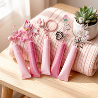 Emballage cosmétique personnalisé en PE recyclable, tube pour gloss et baume à lèvres, 3-20 ml, bouchon à vis, trou pour porte-clés, amovible, soins de la peau