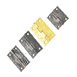 Charnières en alliage de zinc de style chinois, finition bronze antique, charnière de meuble à montage en surface, durable pour boîte en bois, emballage cadeau - Product Image 5
