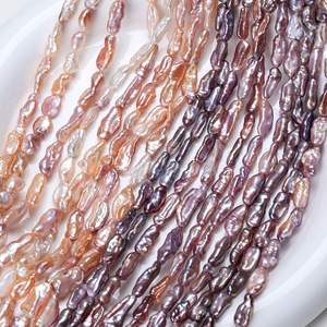 Perles d'eau douce blanches de forme baroque en gros - Aurora Pipa, accessoires de bijoux semi-finis naturels - Product Image 4