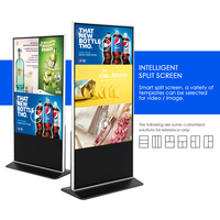 Écrans d'affichage publicitaire Android d'intérieur de 55 pouces, montage mural, affiche numérique, lecteur vidéo en boucle pour magasin de détail et ascenseur