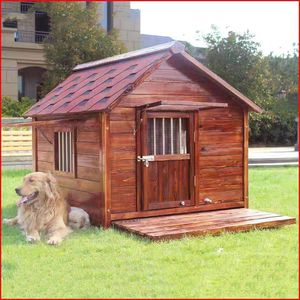 <strong>Dog</strong> <strong>House</strong> Outdoor Waterproof Large Kennel Solid Wood Kennel Rainproof Outdoor <strong>Dog</strong> <strong>House</strong> Summer Pet Wood Grain Living Windproof - Product Image 3