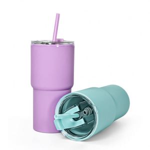 Custom Wholesale Food Grade BPA FREE 17Oz <b>Plastic</b> Car <b>Drinking</b> Cup With <b>Straw</b> Travel Car Tumbler Cup Mug With <b>Straw</b> - Product Image 1