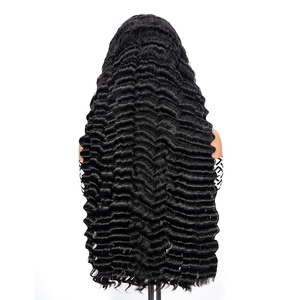 Ananas Vague HD Transparent Vague Profonde Pouces Long Brésilien Avant de Lacet Perruque de Cheveux Humains pour les Femmes Profonde Bouclés Avant de Lacet Perruques - Product Image 2