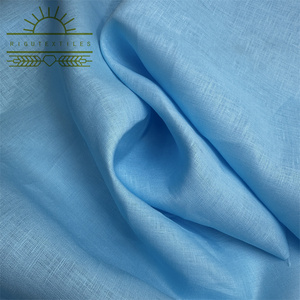 Fabricants en gros Rigu pur lin lin français tissu lavé au sable couleur unie lin tissé organique 100% tissu de lin - Product Image 5