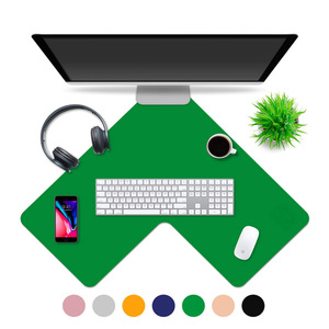 New triangular leather mouse <b>pad</b>, desktop corner mat, large non-slip <b>writing</b> <b>pad</b>, custom patterns available. - Product Image 3
