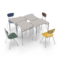 Mobilier scolaire de haute qualité Table d'étude des étudiants bureau collaboratif hauteur réglable salle de classe salle de formation bureau d'activité