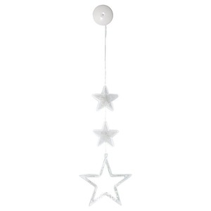 Décoration de Noël transfrontalière, lampe à ventouse en plastique, étoile à cinq branches, chambre à coucher, fenêtre, aménagement de centre commercial, lumière de bonhomme de neige - Product Image 1