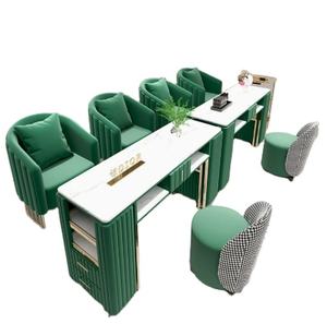 Nail Salon Table and Chair Set with Vacuum Cleaner Manicure Table Beauty Salon Nail Salon <b>Sofa</b> Table and Chair - Product Image 1