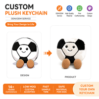 Porte-clés en peluche personnalisé OEM ODM, ballon de football en peluche, jouet en peluche doux, breloque de sac, mascotte de haute qualité pour sacs d'école