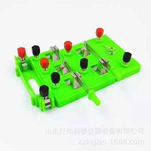 Circuit experiment equipment: voltmeter, ammeter, sliding rheostat, fixed resistor, lamp holder, wires, battery box, switch - Product Image 3