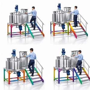 Nouvelle machine de fabrication de savon liquide et cosmétiques en acier inoxydable avec homogénéisateur et pompe, haute sécurité, capacité 5L-3000L pour produits chimiques - Product Image 1