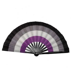 2024 nuevo ventilador plegable pintado de arcoíris LGBT de 13 pulgadas de bambú grande de mano para hombres/mujeres para fiestas de festivales - Product Image 5
