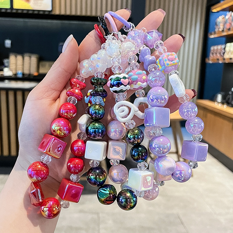 FdcLixuvol 2PCS Beaded Camera Wrist Strap Cute Bracelet Wrist Straps Phone Bracelet