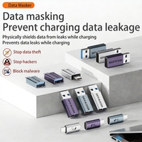 Bloqueador de Datos USB Anti Juice-Jacking, Adaptador de Carga PD Anti-Hack