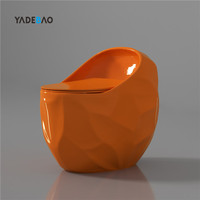 Nouveau sanitaire placard à eau en céramique couleur Orange Types d'œufs cuvette de toilette Wc salle de bains toilette monobloc en céramique