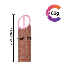 Hot Selling Herren Silikon Dildo Ärmel Realistische Riesige Enhancer Weiche TPE Kondom Abdeckung ein beliebtes Sexspielzeug - Product Image 1