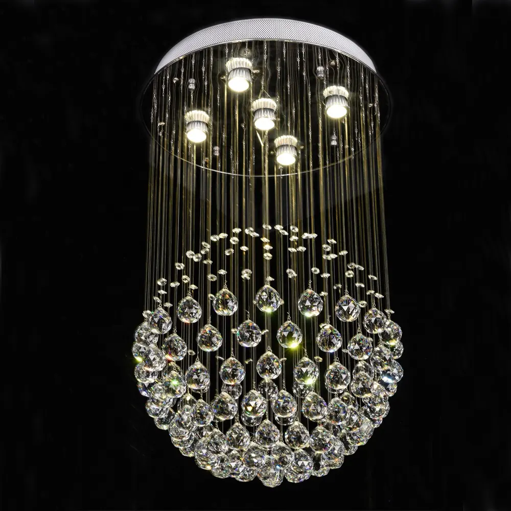 K9 design moderno de luxo cristal luz do candelabro luminária