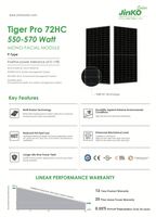 Panneau solaire Jinko 550W monocristallin demi-cellule, module solaire pour toiture, panneaux photovoltaïques 555W 560W