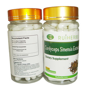 Gratis Verzending 1 Fles Biologische Cordyceps Sinensis Extract 30% Polysaccharide Capsule - Product Image 1