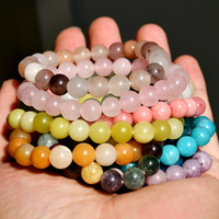 2024 nouveau Top-One variété pierre naturelle 8Mm Agate cristal Tourmaline perles pour Bracelet faisant femmes hommes charme bijoux en gros
