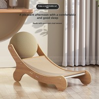 Griffoir et Lit pour Chat - Boule Anti-Griffures Sans Perte de Fibres, Tapis d'Aiguisage des Griffes, Style Adorable, Jouets d'Intérieur