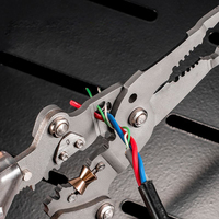 Alicates Multifuncionales para Pruebas Eléctricas y Pelado de Cables con Luz de Advertencia de Seguridad Integrada; Alicates para Electricistas.