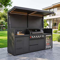 OEM ODM Cuisine extérieure pliable en acier inoxydable 304 sans formaldéhyde, résistante au soleil, avec grill