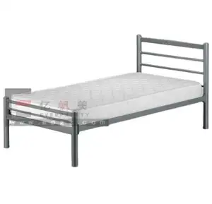 Strong Low Height Dorm Furniture Single Metal Iron Bed Frame for Staffs
