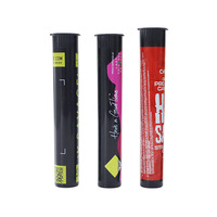 Tube en plastique avec couvercle à ouverture facile, résistant aux enfants, fourni gratuitement, 116 mm, tubes en plastique, tube à cigarettes KP, emballage personnalisé avec logo