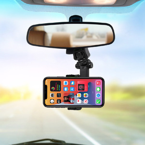 Car Phone Holder Rearview Mirror Mount 360 Degree Rotation Universal Windshield Mount For In Vehicle Use - Product Image 2