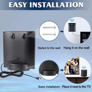 <span class=keywords><strong>Antena</strong></span> de <span class=keywords><strong>TV</strong></span> interior digital HD con amplificador de señal compatible con canales 4K 1080P para todos los televisores inteligentes - Product Image 5