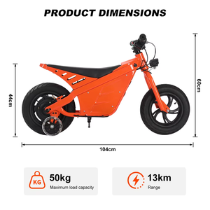 <span class=keywords><strong>Moto</strong></span> électrique pour enfants avec roues d'apprentissage LED, démarrage à clé, autocollants de dessins animés, phare, conduite sécurisée, cadeau, <span class=keywords><strong>moto</strong></span> tout-terrain électrique pour enfants - Product Image 4