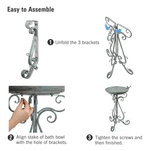 Stable <b>Stand</b> High Large Water Storage Wash Ornament Tube Garden Feeder <b>Bird</b> Bath Mold - Product Image 3