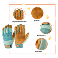 Gants de sécurité universels en peau de chèvre, doux et confortables, légers, respirants, résistants à l'usure, antidérapants, avec fonction tactile