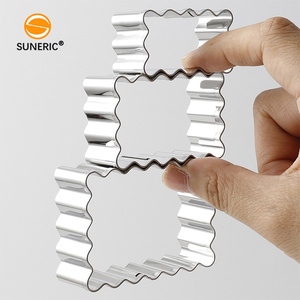 Ensemble de mini <span class=keywords><strong>emporte</strong></span>-pièces rectangulaires en métal de qualité alimentaire moule de cuisson de fête moule de presse à biscuits en acier inoxydable - Product Image 6
