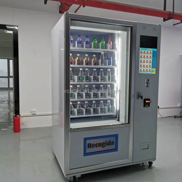 Commercial Automatic Vending Machine Cool Beverage Snack Vending Machine for Foods and Drinks with Bill Acceptor and Card Reader